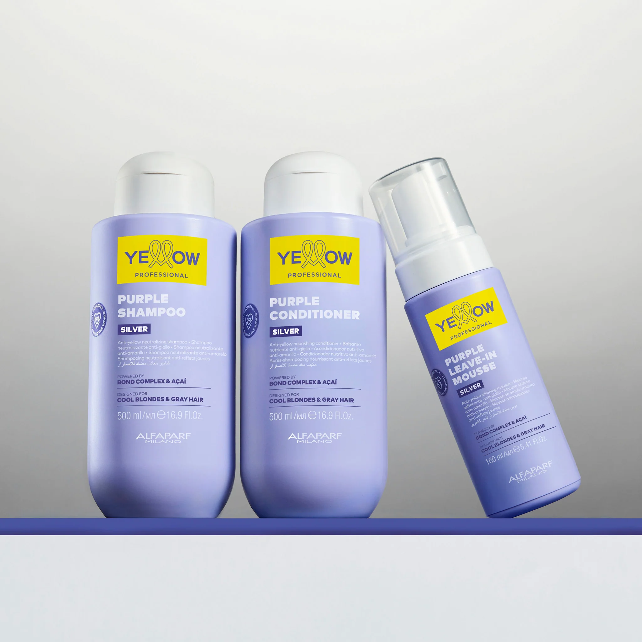 Yellow Silver Purple Leave-in Mousse - Image 6